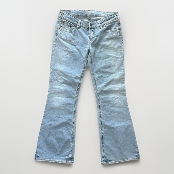 Silver Jeans Women 34x32 Denim Aiko Bootcut Stretch Western Cowgirl 2000s y2k - Picture 1 of 10